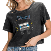 Miami Marlins Mixtape Vintage Crop Tee - Tiny Turnip