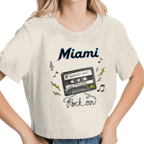 Miami Marlins Mixtape Vintage Crop Tee - Tiny Turnip