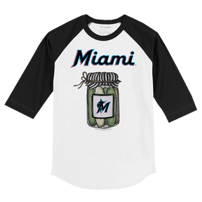 Miami Marlins Pickle Jar 3/4 Black Sleeve Raglan