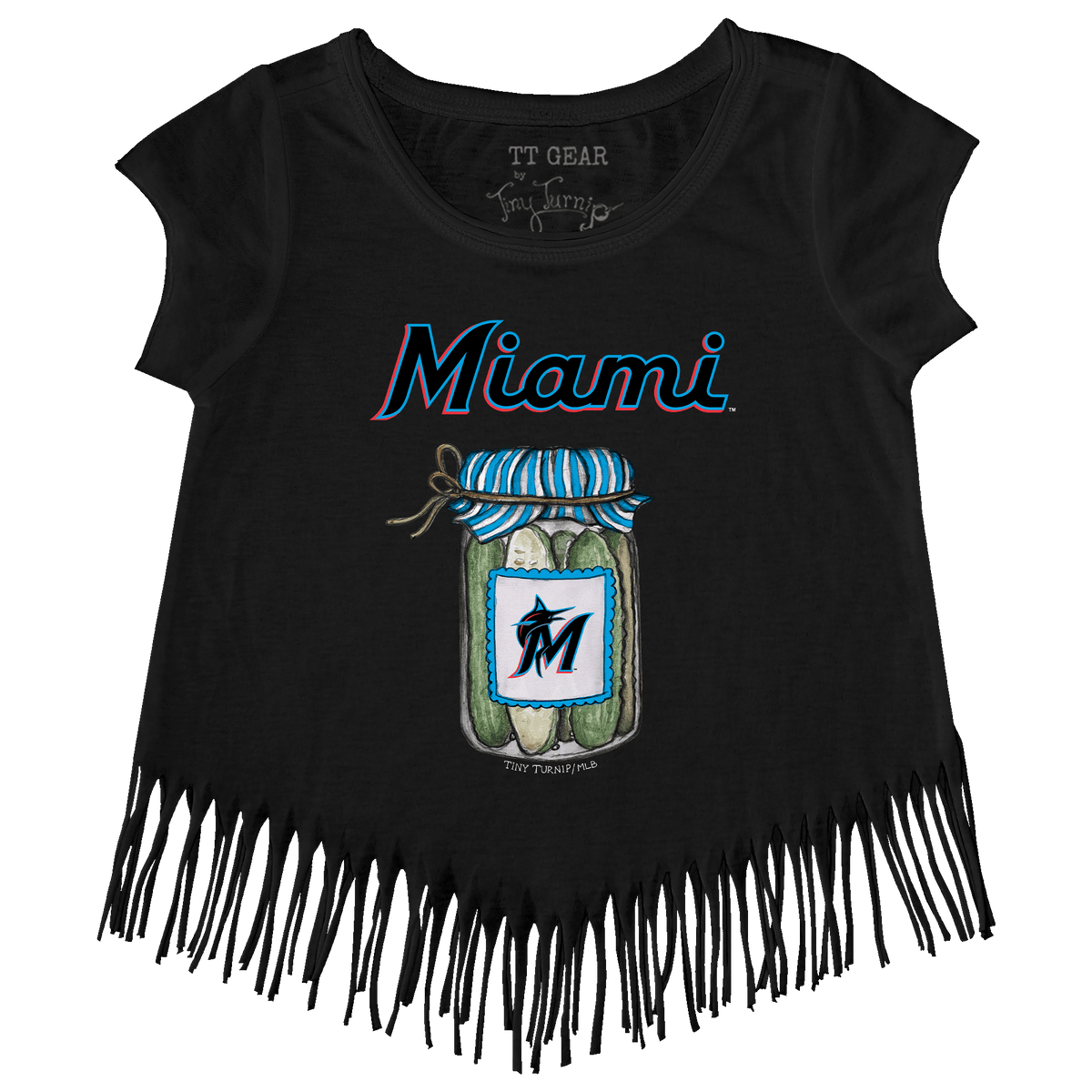 Miami Marlins Pickle Jar Fringe Tee