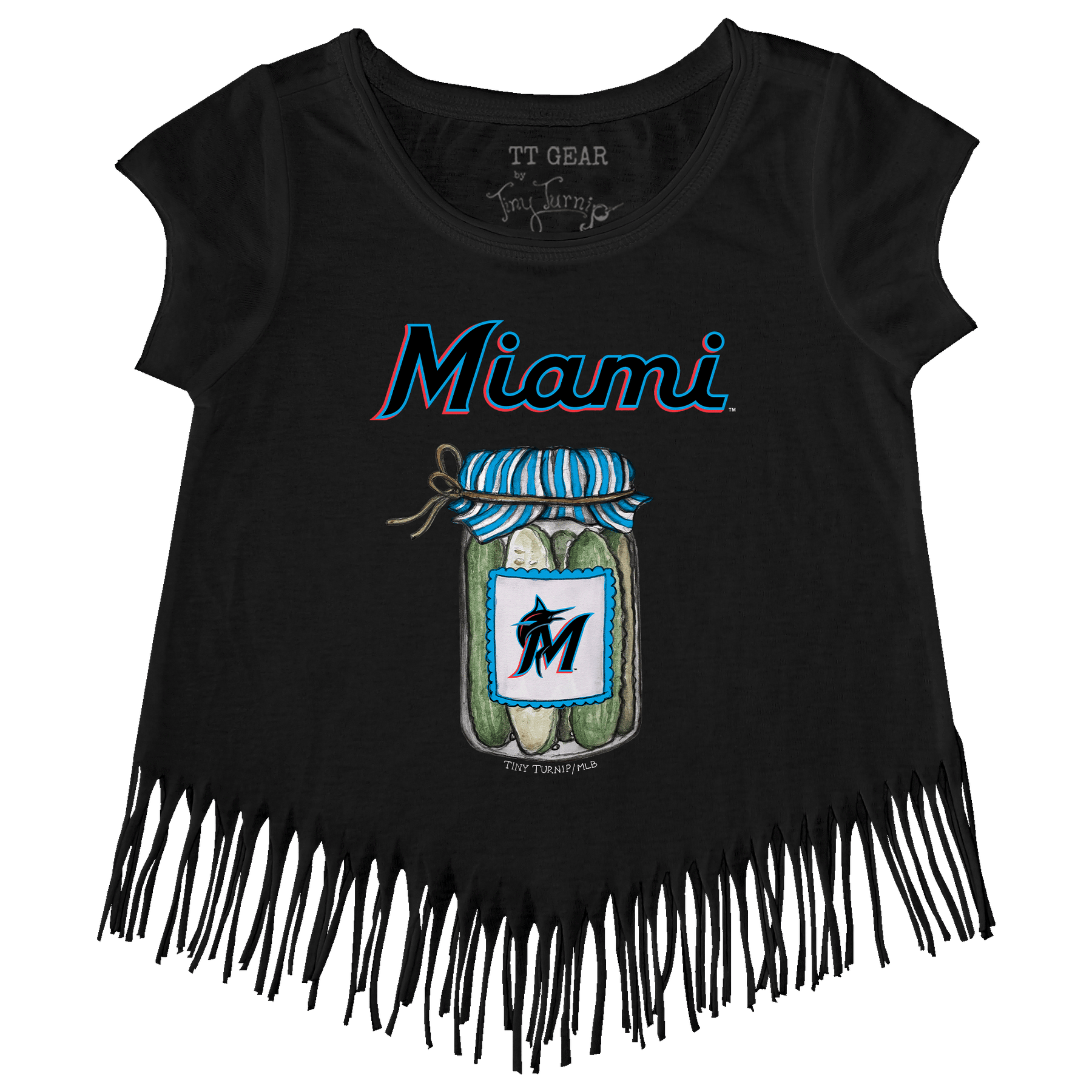 Miami Marlins Pickle Jar Fringe Tee
