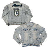 Miami Marlins Pickle Jar Boyfriend Denim Jacket