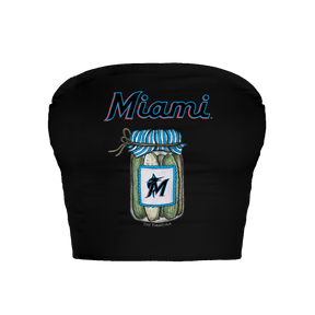 Miami Marlins Pickle Jar Crop Tube Top
