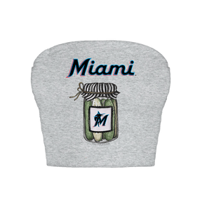 Miami Marlins Pickle Jar Crop Tube Top