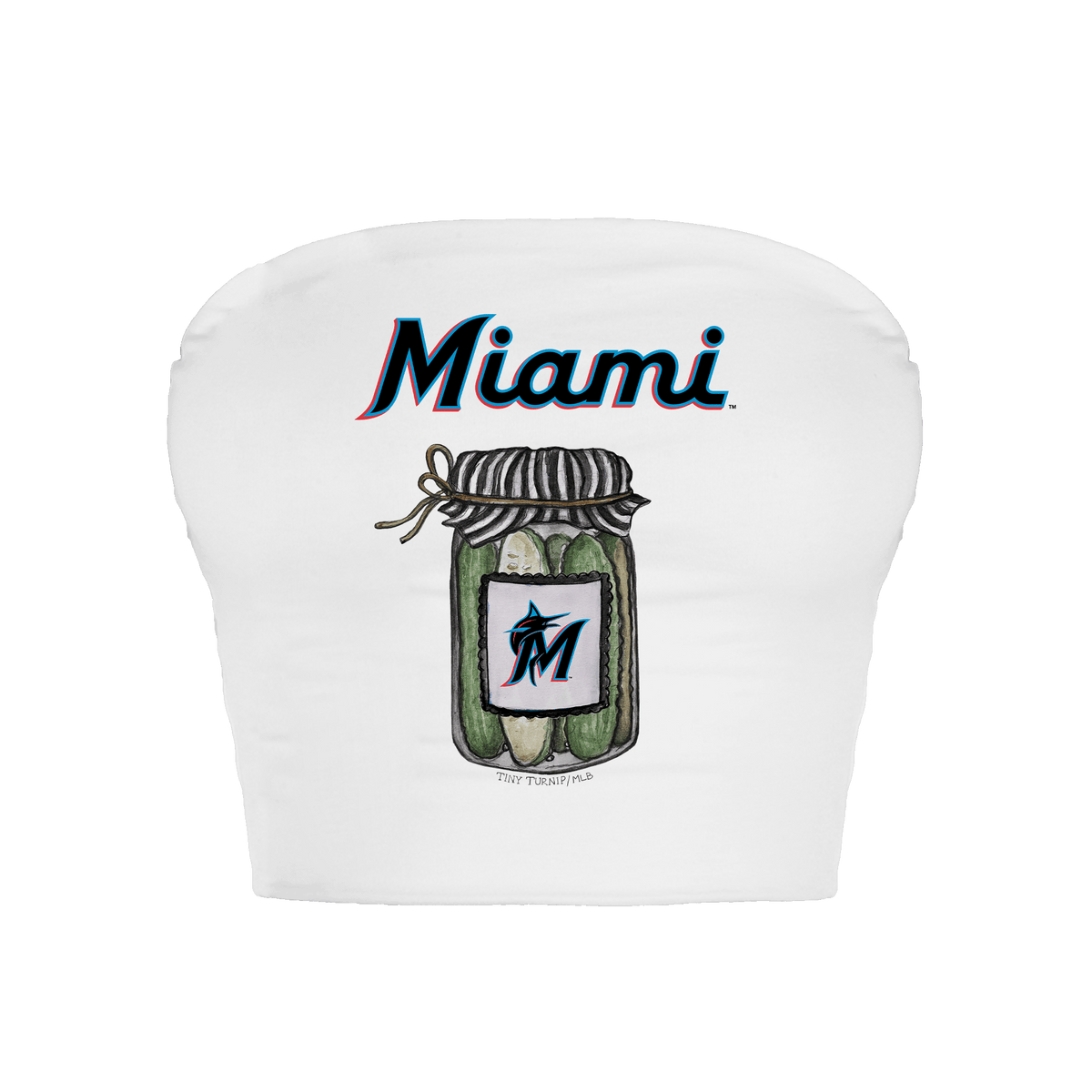 Miami Marlins Pickle Jar Crop Tube Top