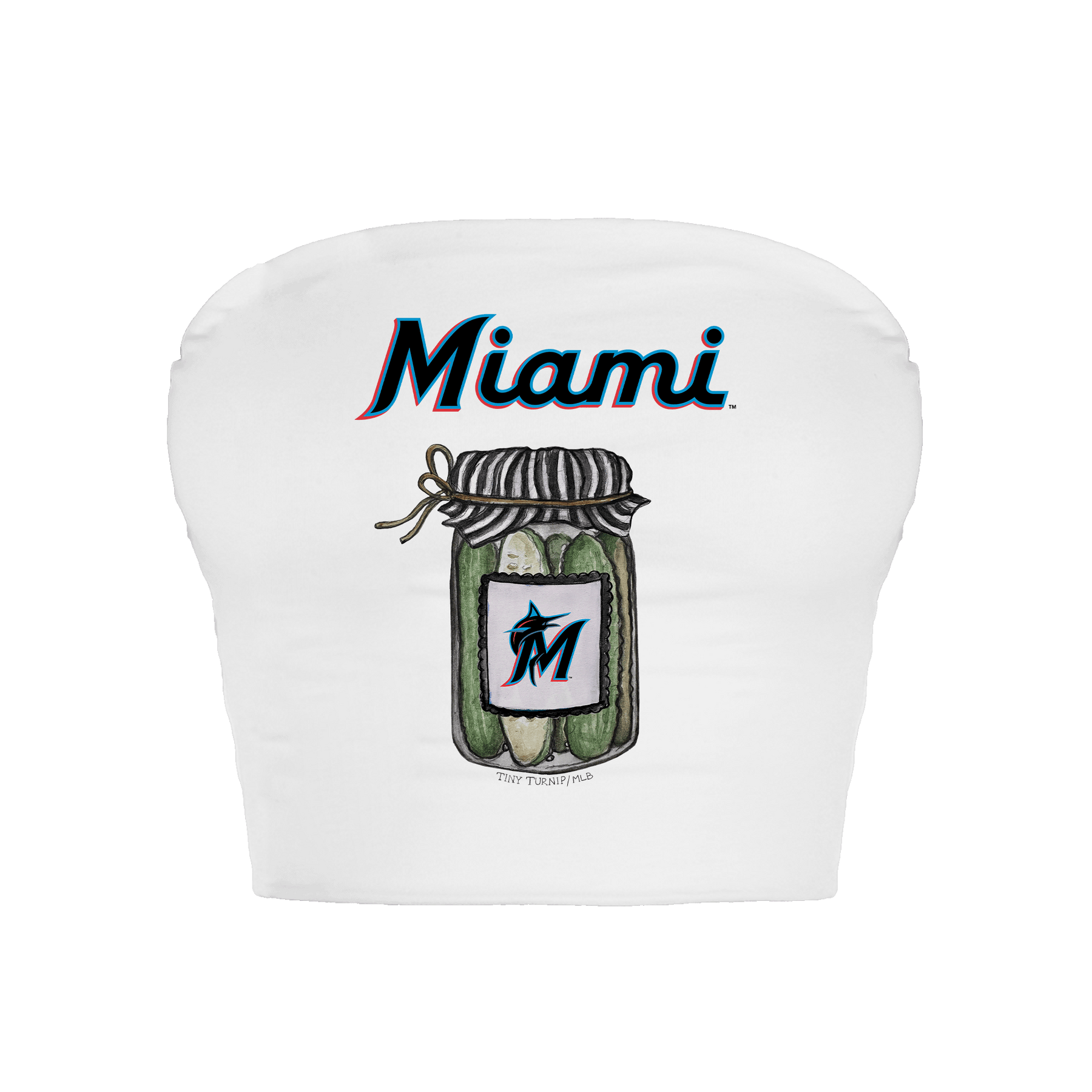 Miami Marlins Pickle Jar Crop Tube Top