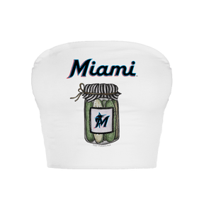 Miami Marlins Pickle Jar Crop Tube Top