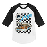 Miami Marlins Pizza 3/4 Black Sleeve Raglan