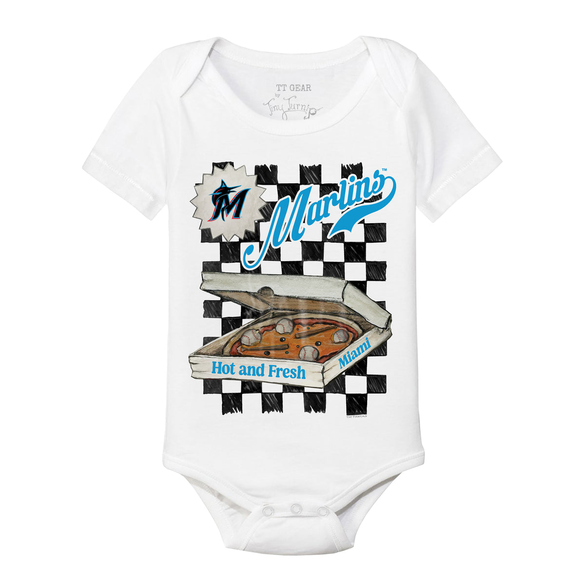 Miami Marlins Pizza Short Sleeve Snapper