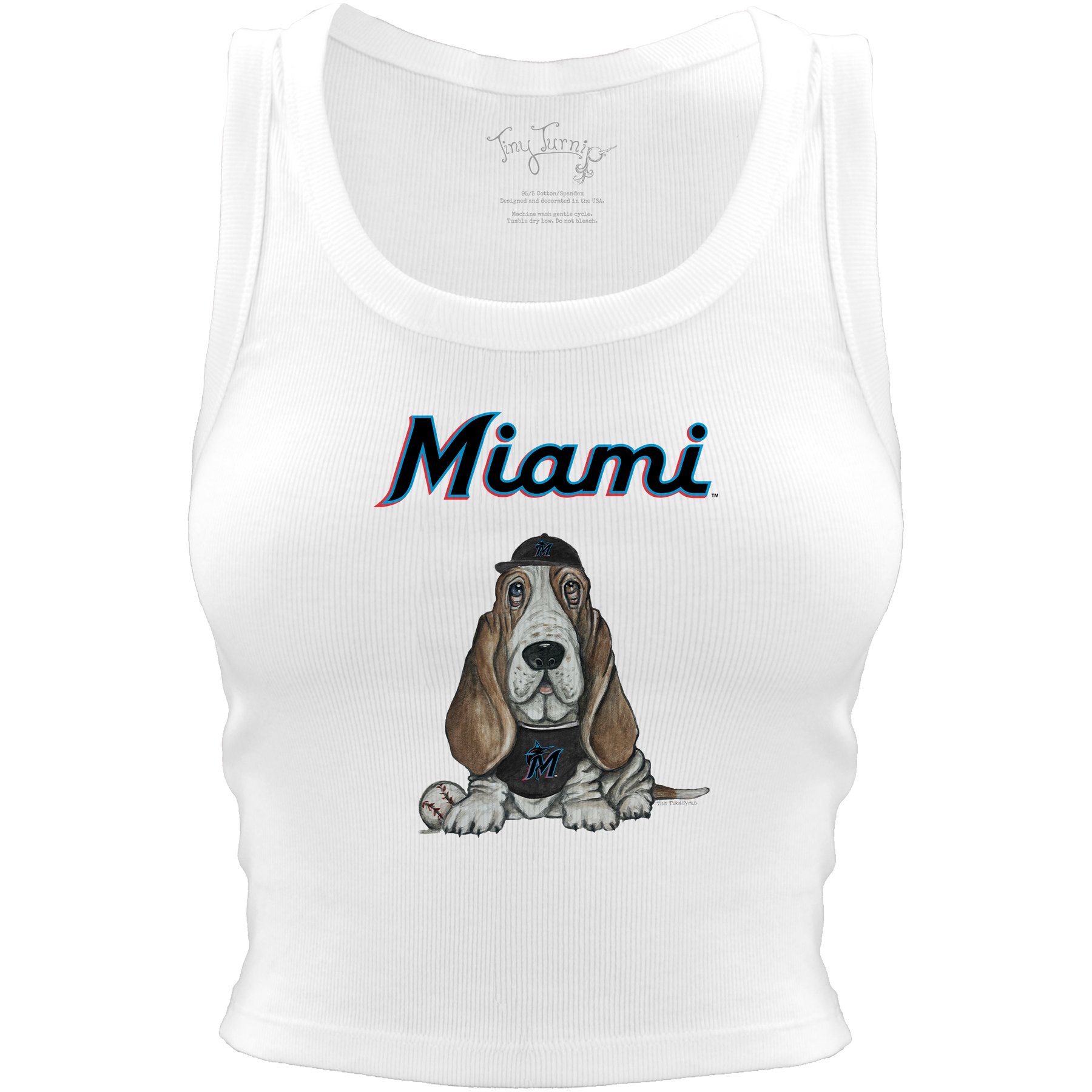 Miami Marlins Puddy Crop Tank - Tiny Turnip