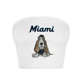 Miami Marlins Puddy Crop Tube Top - Tiny Turnip