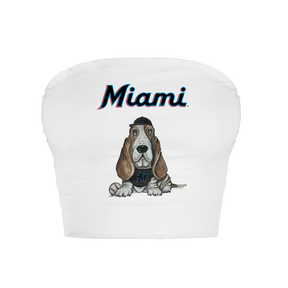 Miami Marlins Puddy Crop Tube Top