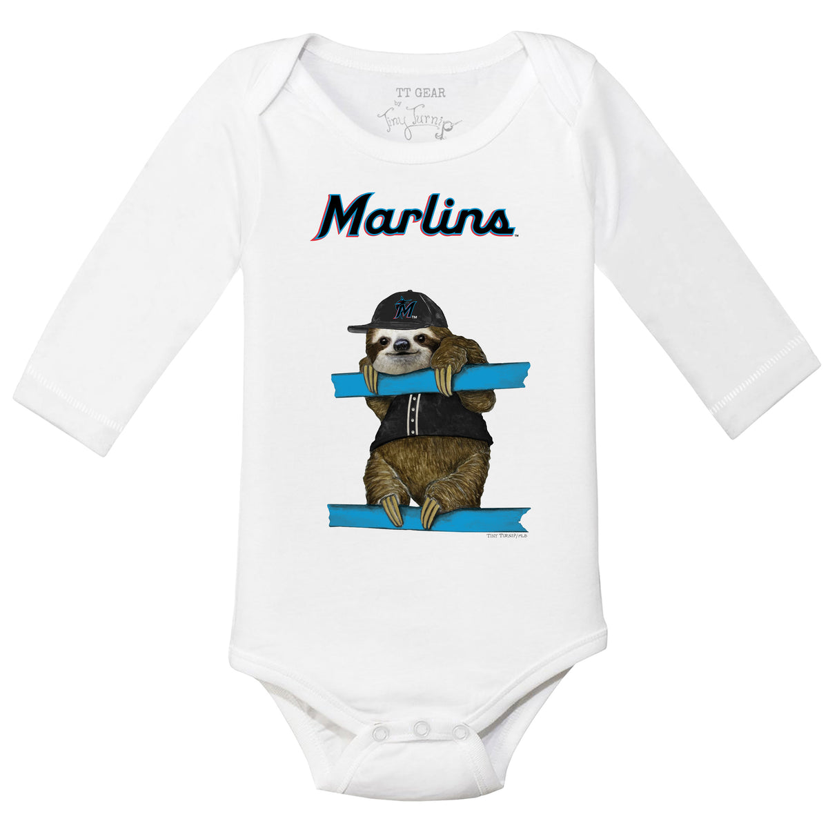 Miami Marlins Sloth Long Sleeve Snapper