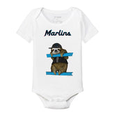 Miami Marlins Sloth Short Sleeve Snapper - Tiny Turnip