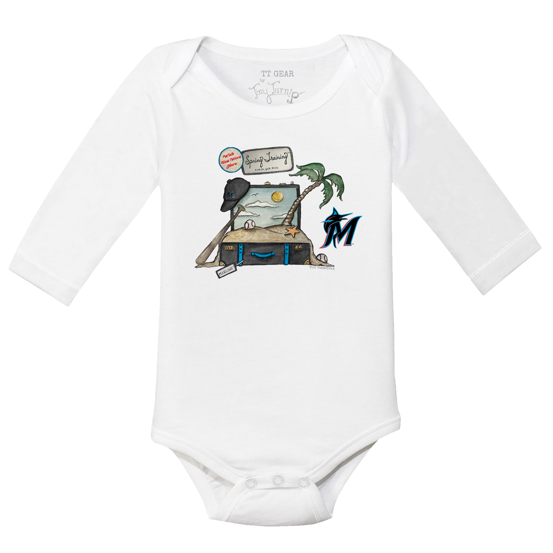Miami Marlins Spring Training 2026 Long Sleeve Snapper - Tiny Turnip