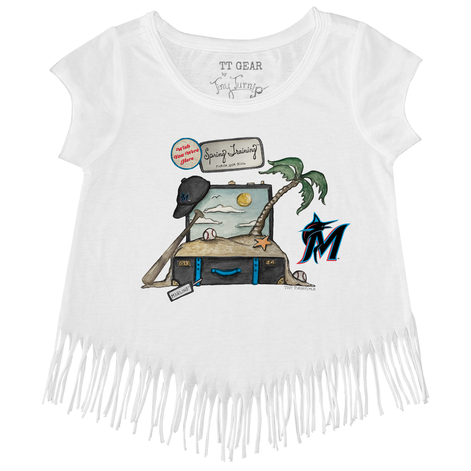Miami Marlins Spring Training 2026 Fringe Tee - Tiny Turnip