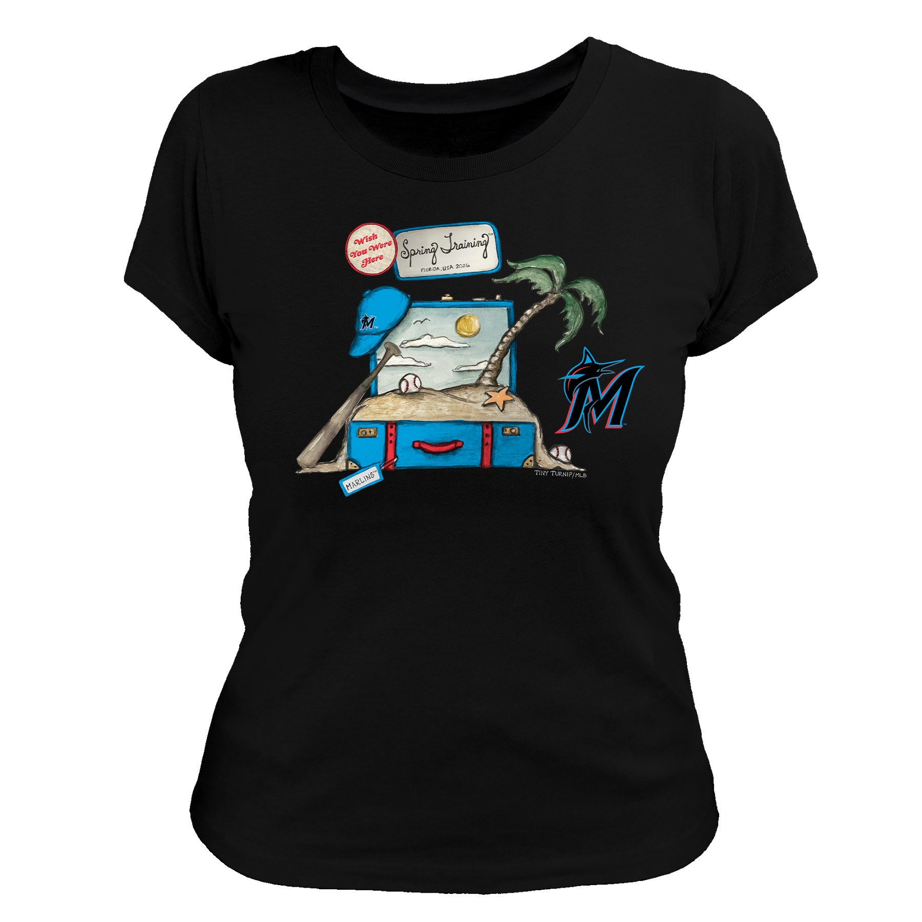 Miami Marlins Spring Training 2026 Women's Tee Shirt - Tiny Turnip