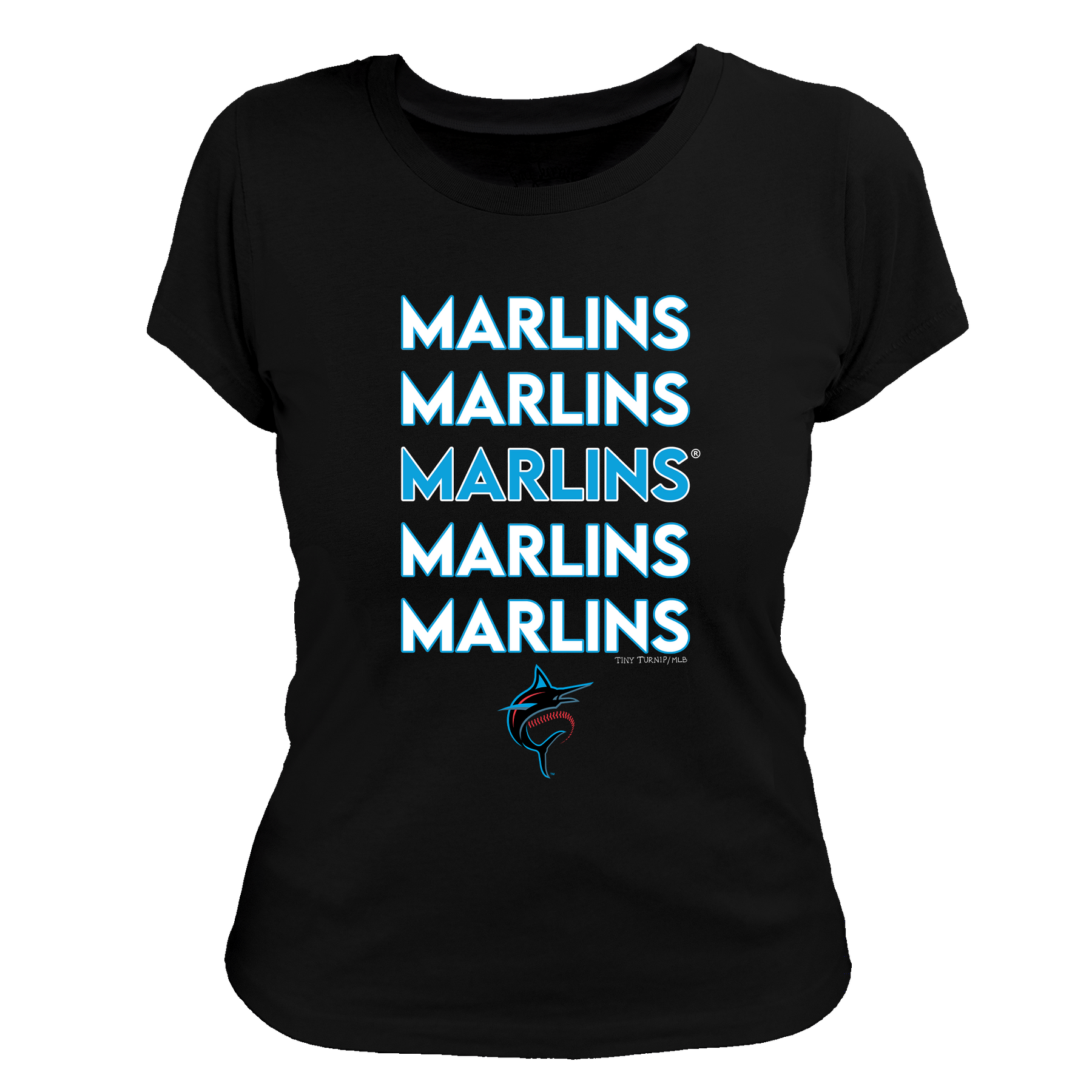Miami Marlins Stacked Tee Shirt