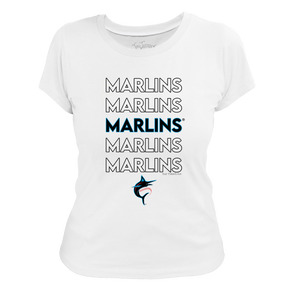Miami Marlins Stacked Tee Shirt