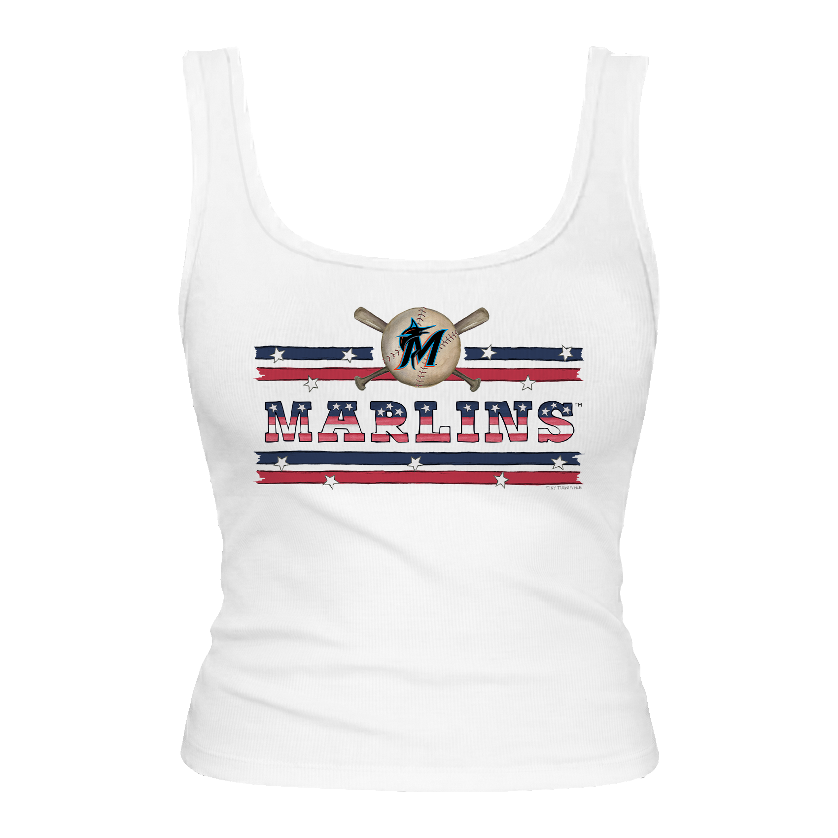 Miami Marlins Stars and Stripes Emmy Tank