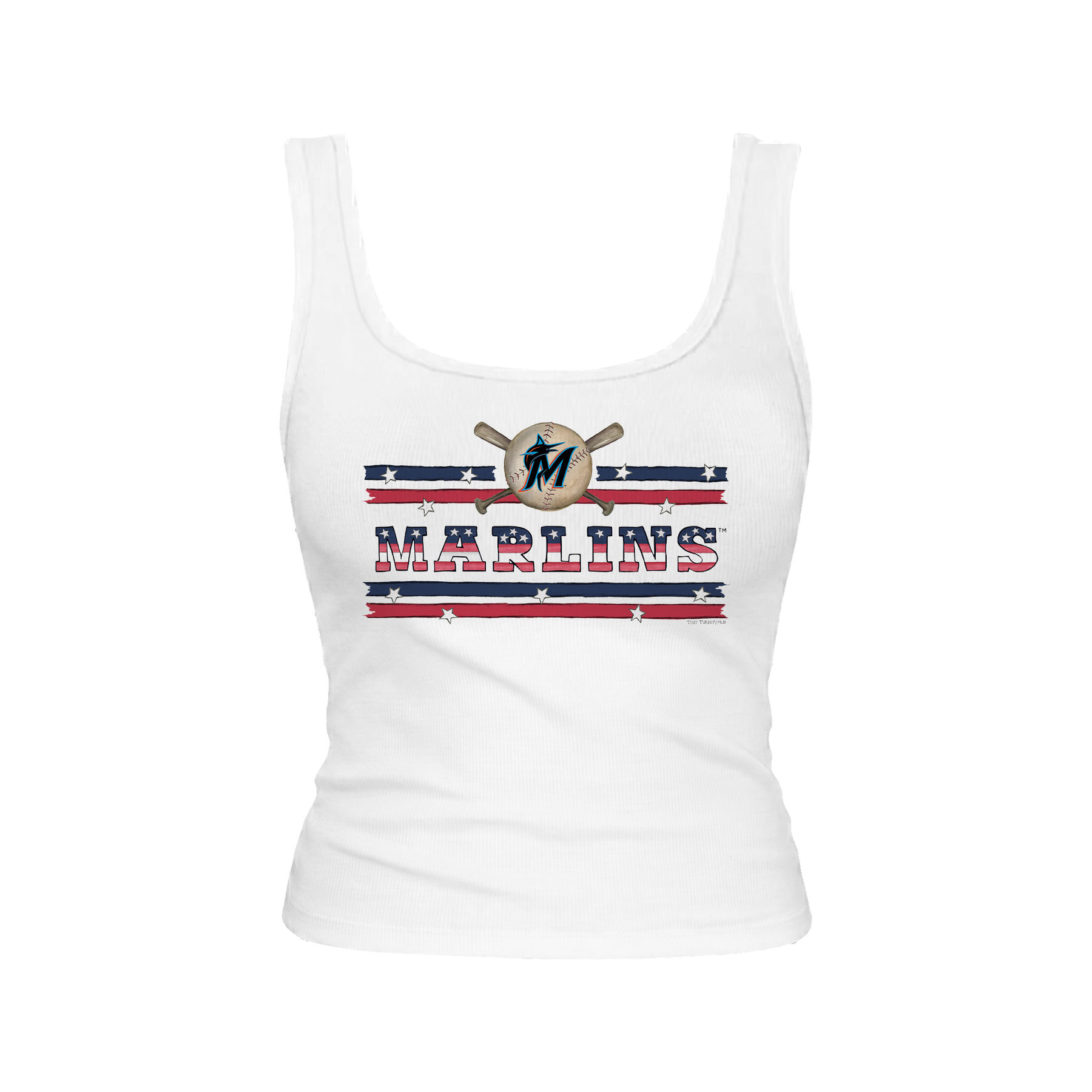 Miami Marlins Stars and Stripes Emmy Tank