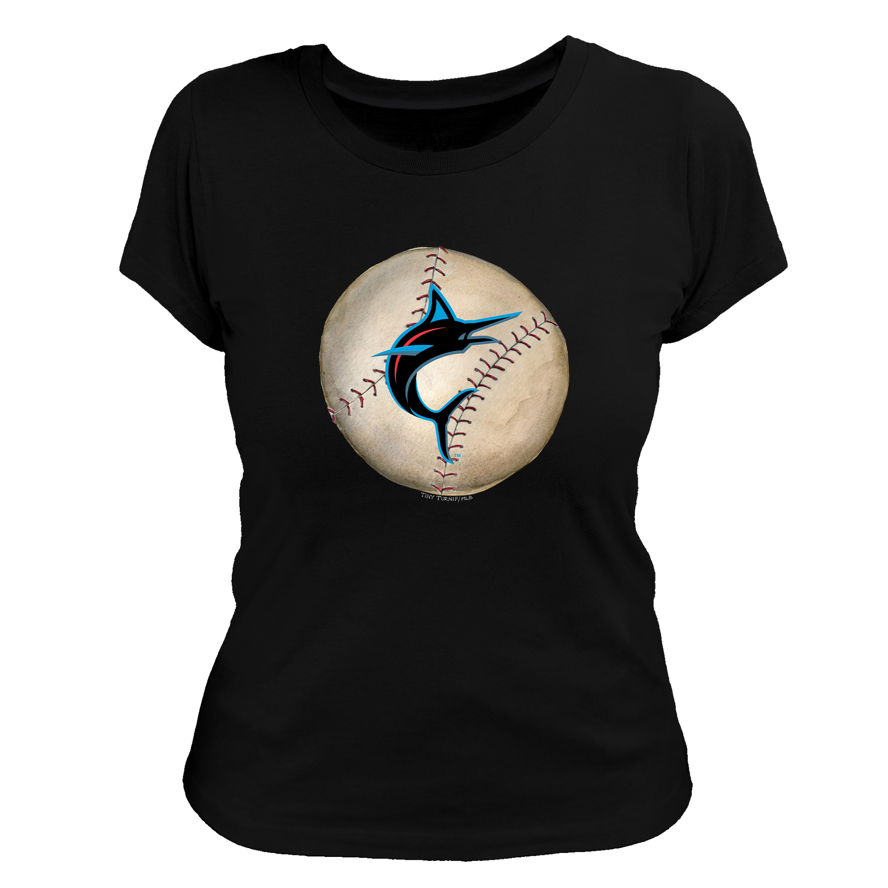 Miami Marlins Stitched Baseball Tee Shirt