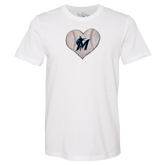 Miami Marlins Stitched Heart Unisex Tee Shirt - Tiny Turnip
