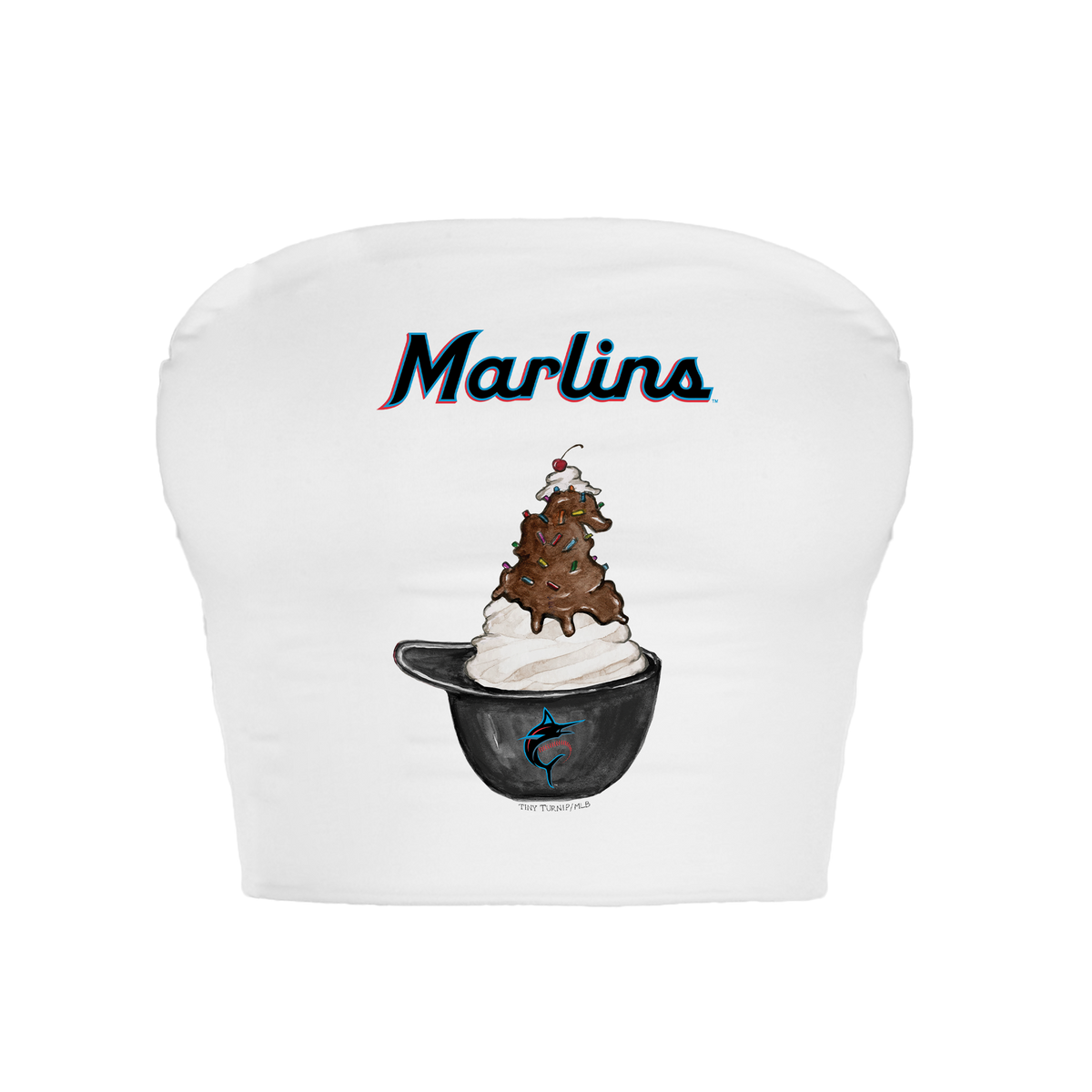 Miami Marlins Sundae Helmet Crop Tube Top