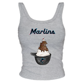 Miami Marlins Sundae Helmet Ribbed Tank