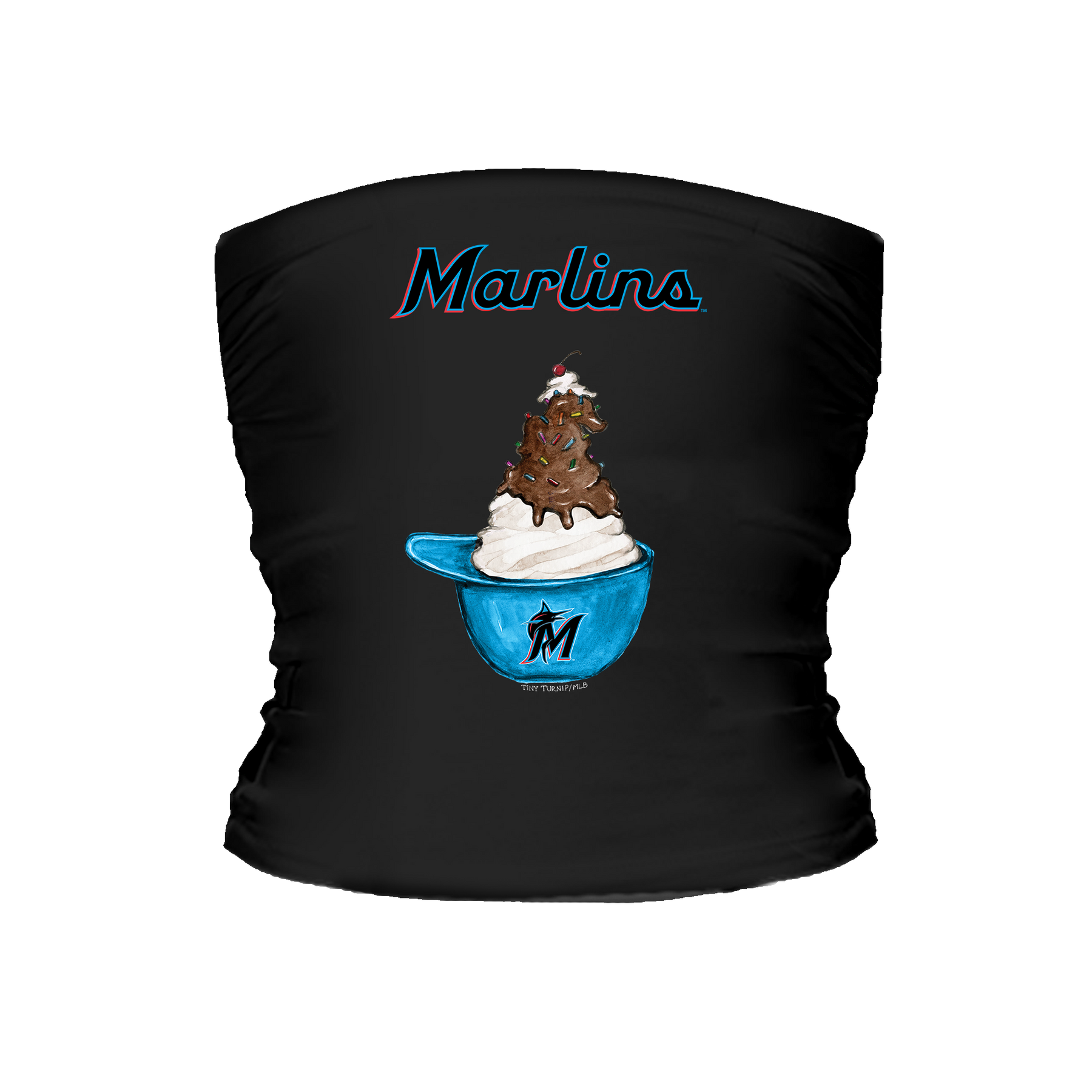 Miami Marlins Sundae Helmet Tube Top - Tiny Turnip