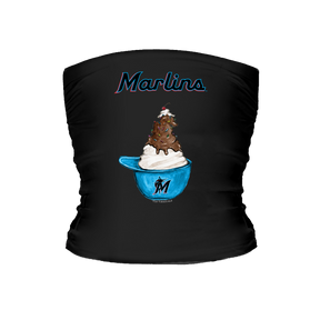 Miami Marlins Sundae Helmet Tube Top - Tiny Turnip