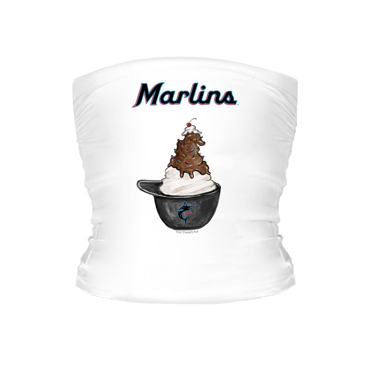 Miami Marlins Sundae Helmet Tube Top - Tiny Turnip