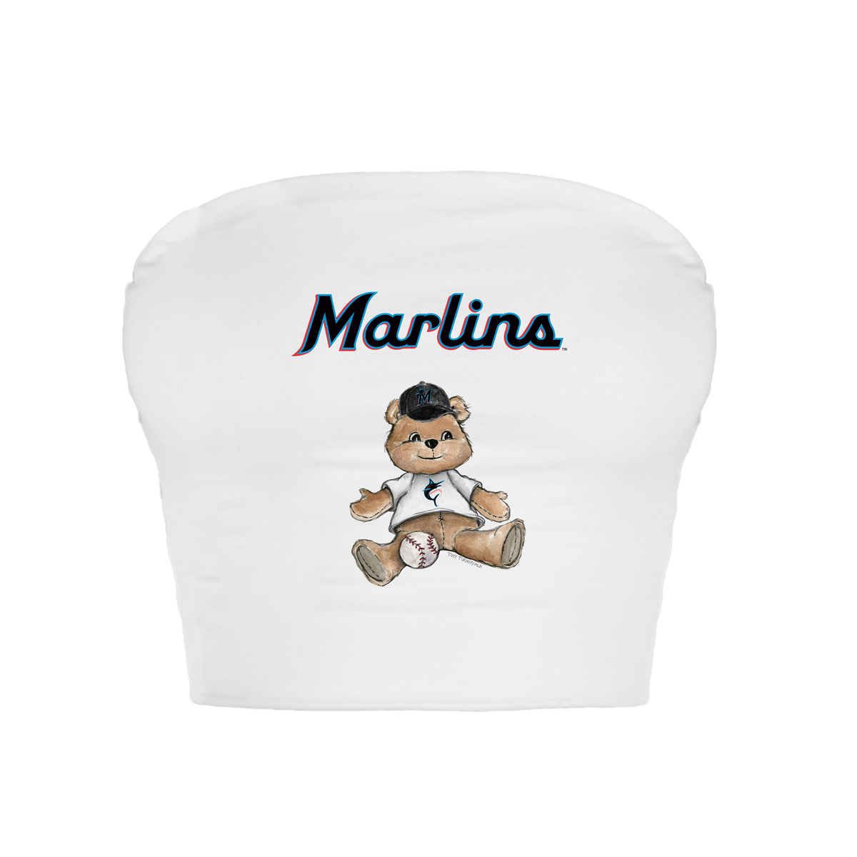 Miami Marlins Teddy Crop Tube Top
