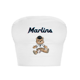 Miami Marlins Teddy Crop Tube Top