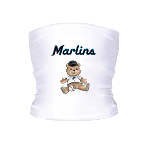 Miami Marlins Teddy Tube Top - Tiny Turnip
