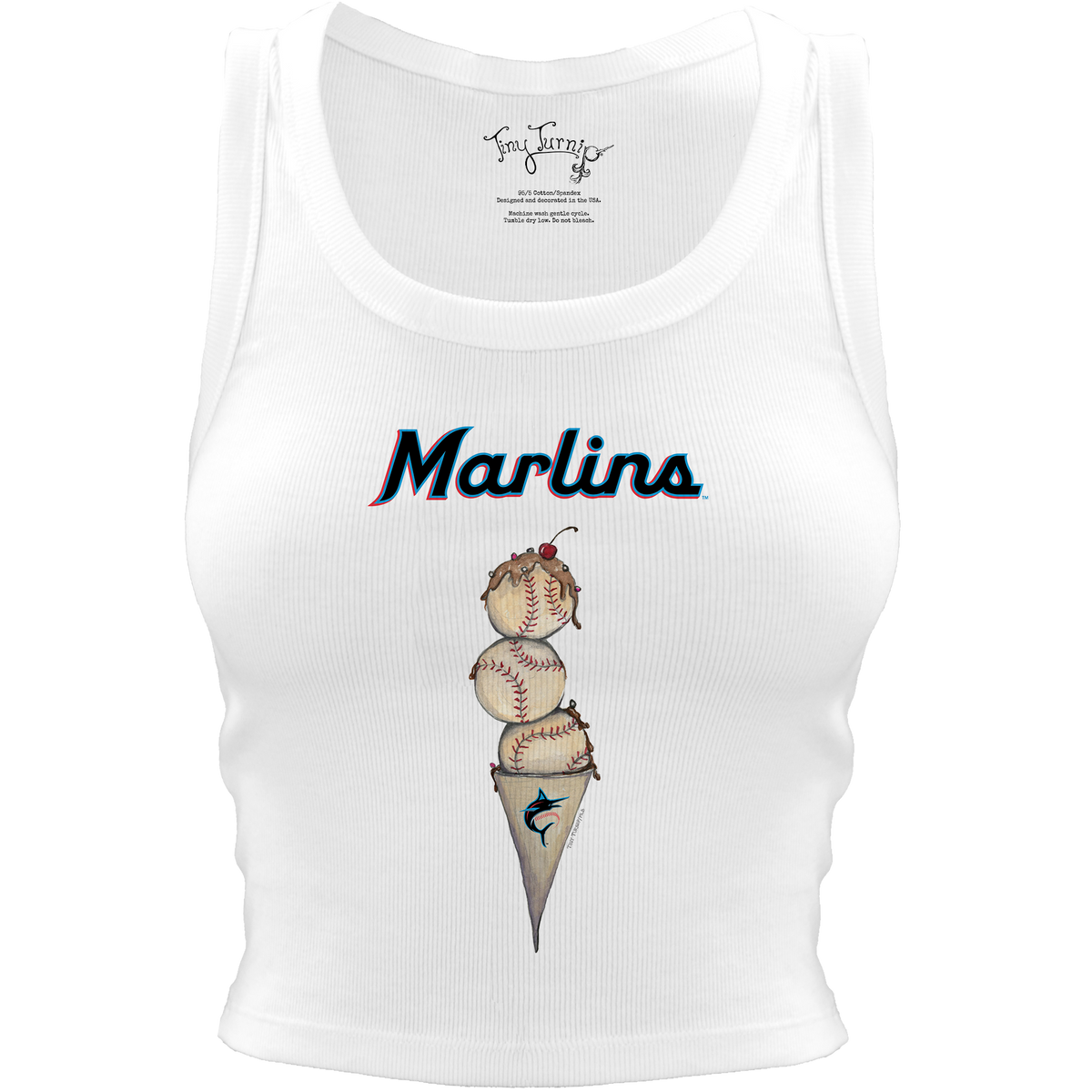 Miami Marlins Triple Scoop Crop Tank