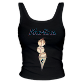 Miami Marlins Triple Scoop Ribbed Tank