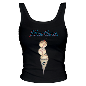 Miami Marlins Triple Scoop Ribbed Tank