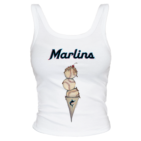 Miami Marlins Triple Scoop Ribbed Tank