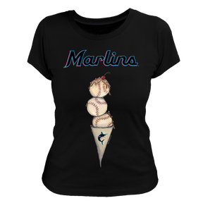 Miami Marlins Triple Scoop Women's Tee Shirt