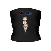 Miami Marlins Triple Scoop Tube Top - Tiny Turnip