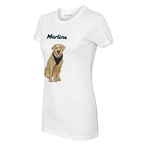 Miami Marlins Yellow Labrador Retriever Tee Shirt