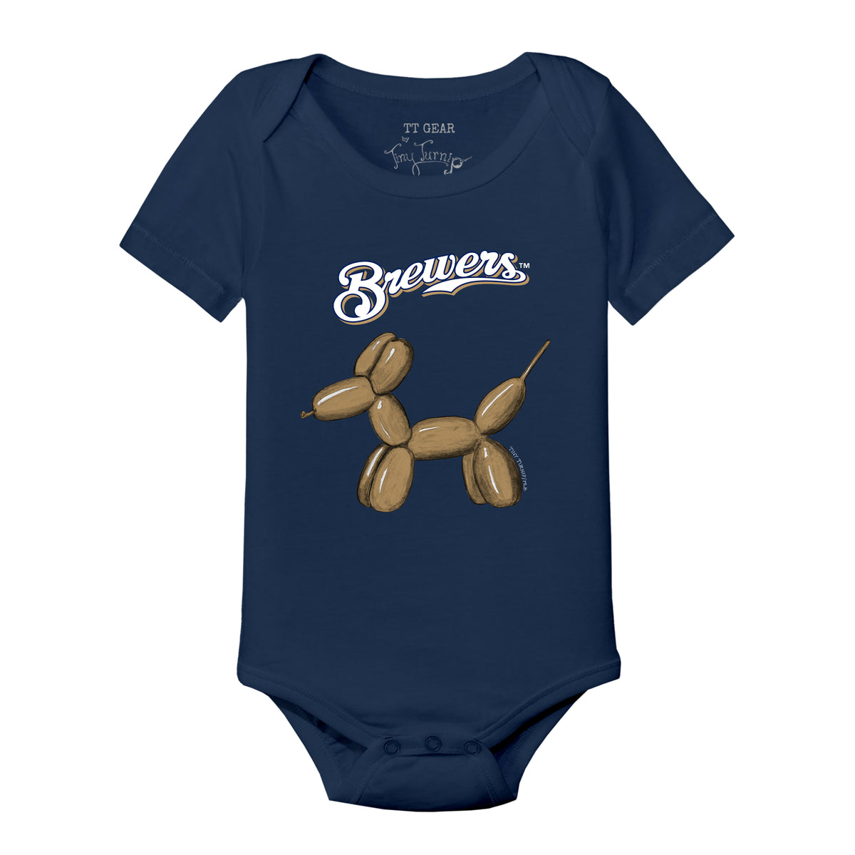 Milwaukee Brewers Balloon Dog Short Sleeve Snapper