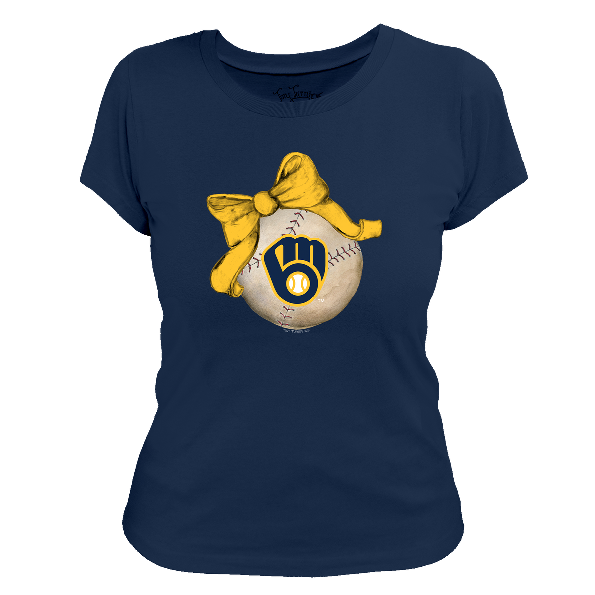Milwaukee Brewers Baseball Bow Tee Shirt