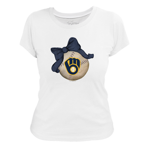 Milwaukee Brewers Baseball Bow Tee Shirt