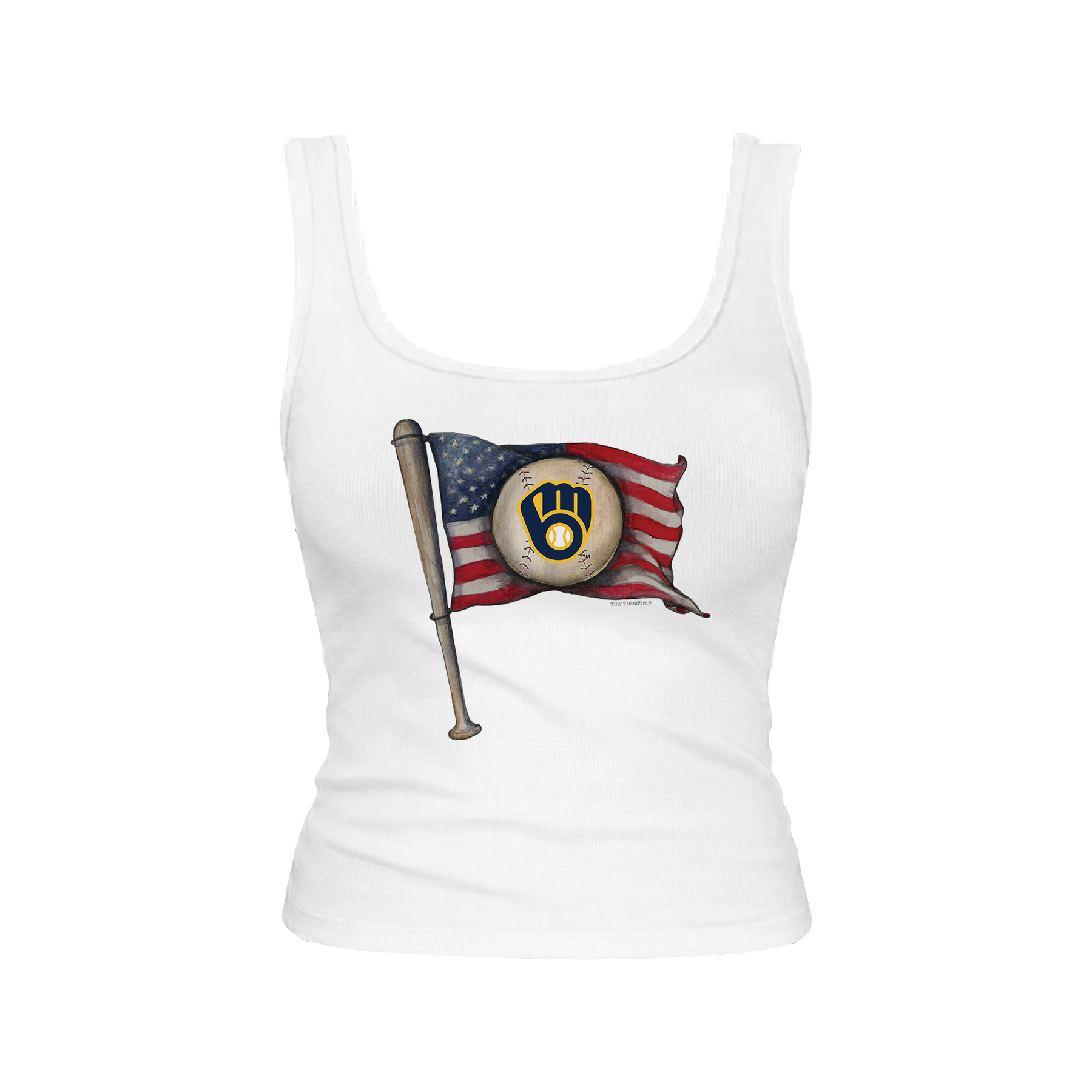 Milwaukee Brewers Baseball Flag Emmy Tank