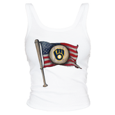 Milwaukee Brewers Baseball Flag Tank - Tiny Turnip