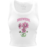 Milwaukee Brewers Blooming Baseballs Crop Tank - Tiny Turnip