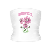 Milwaukee Brewers Blooming Baseball Tube Top - Tiny Turnip
