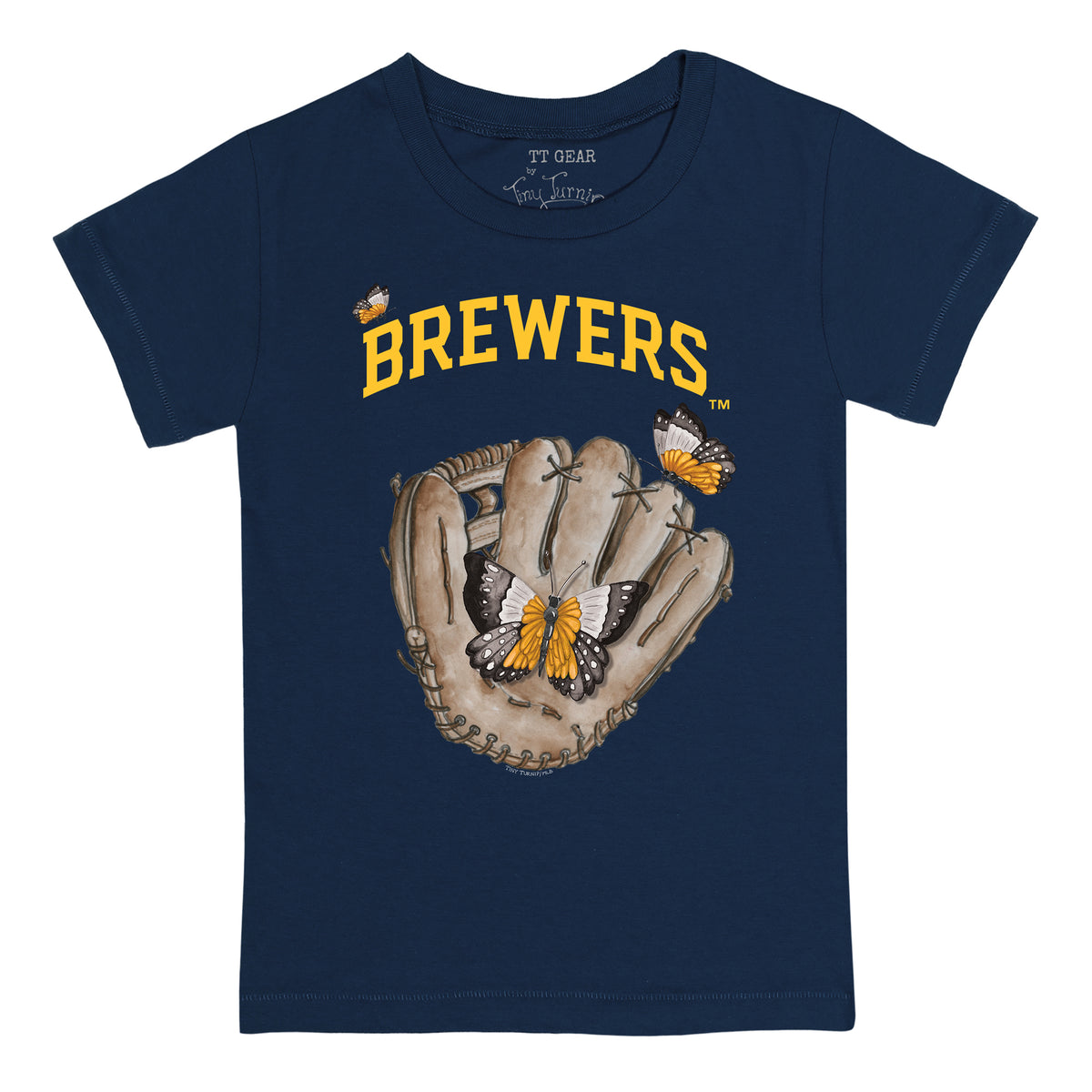 Milwaukee Brewers Butterfly Glove Tee Shirt